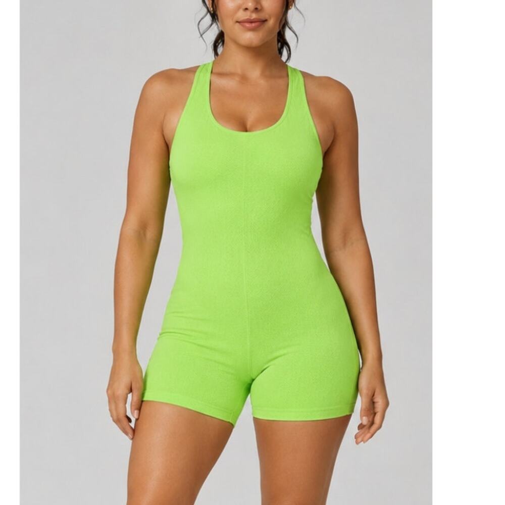 Nike Yoga Plus Size Jumper Suit Lime Green SZ 1X NWT Activewear Yoga Athleisure
